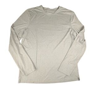 Landau Forward Mens Long Sleeve Performance Tee Gray Stretch Scrub Base Layer L
